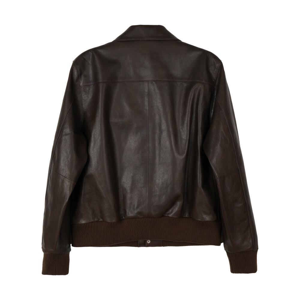 イタリア産ベジタブルラムレザー ツートンA2メンズフライトジャケット