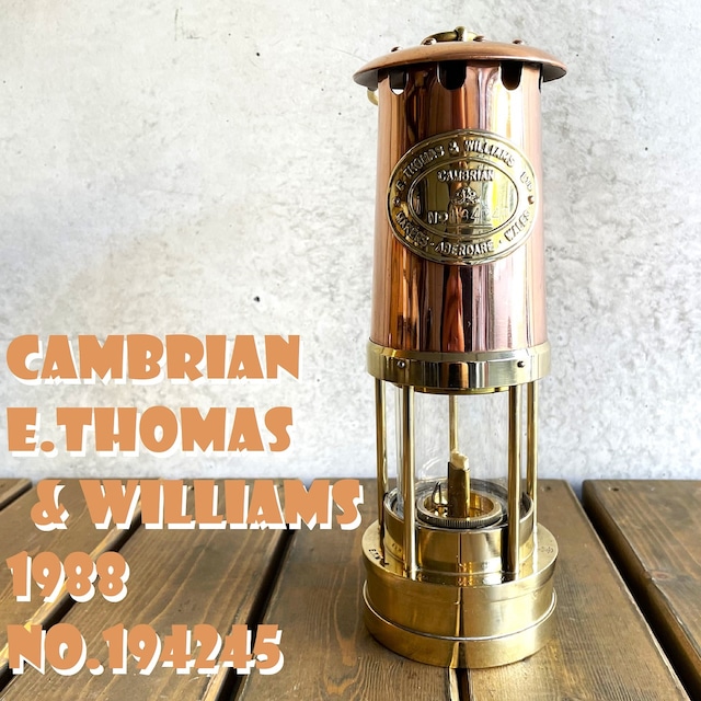 カンブリアンランタン マイナーズ E.トーマス＆ウィリアムス 1985年 シリアルナンバー NO.162051 オールブラス UK イギリスウェールズ製 鏡面美品 点火確認済み