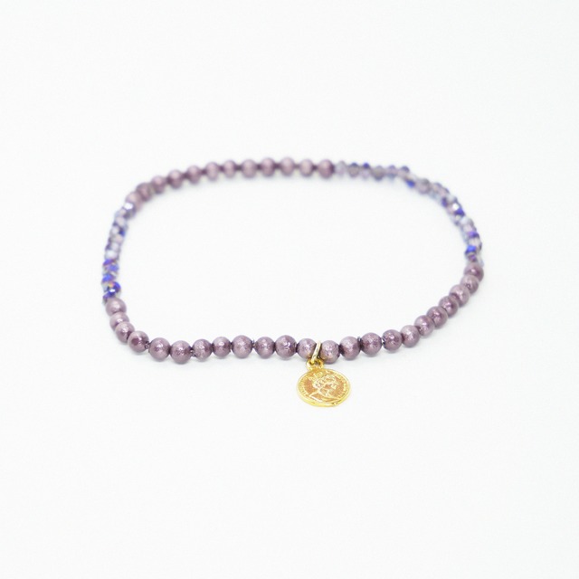 Coin Bracelet｜Purple x Gold