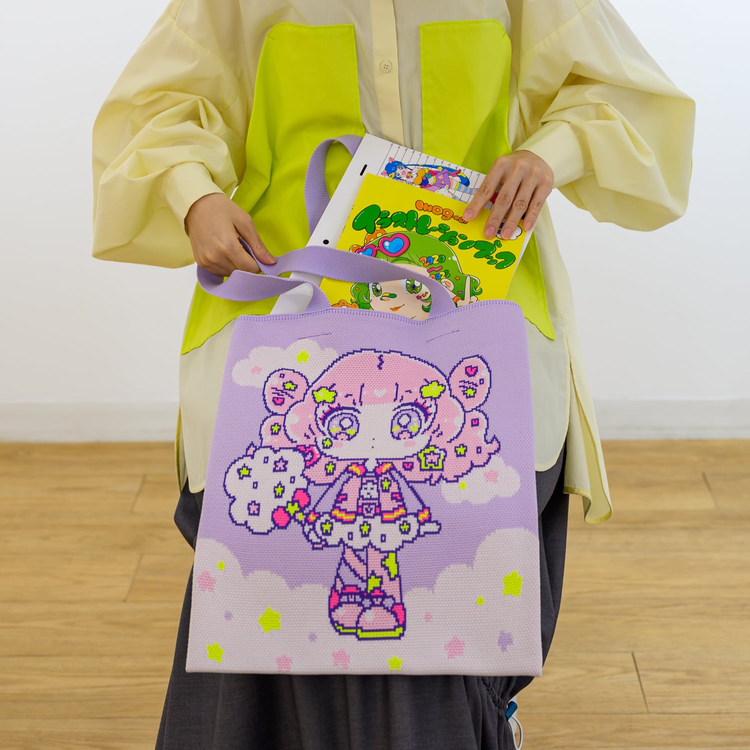 mog ニットトートバッグA（ふわちゃん） | TOKYO PiXEL. shop & gallery