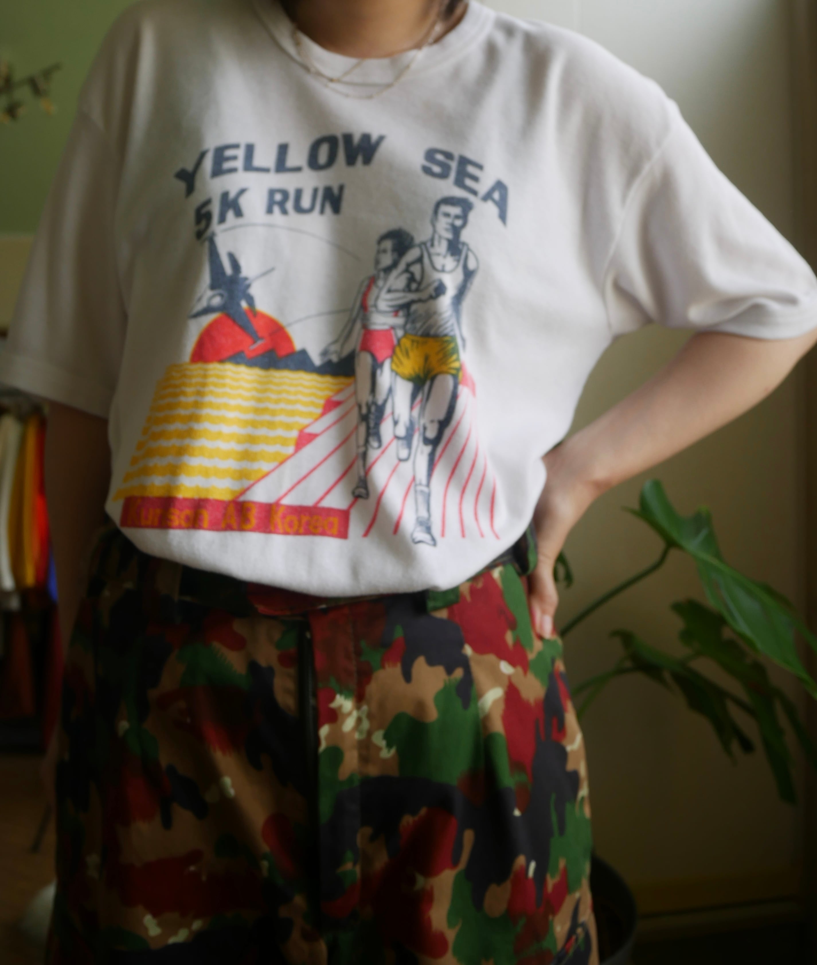 80s Vintage "YELLOW SEA 5K RUN" Kunsan Air Base Korea tee