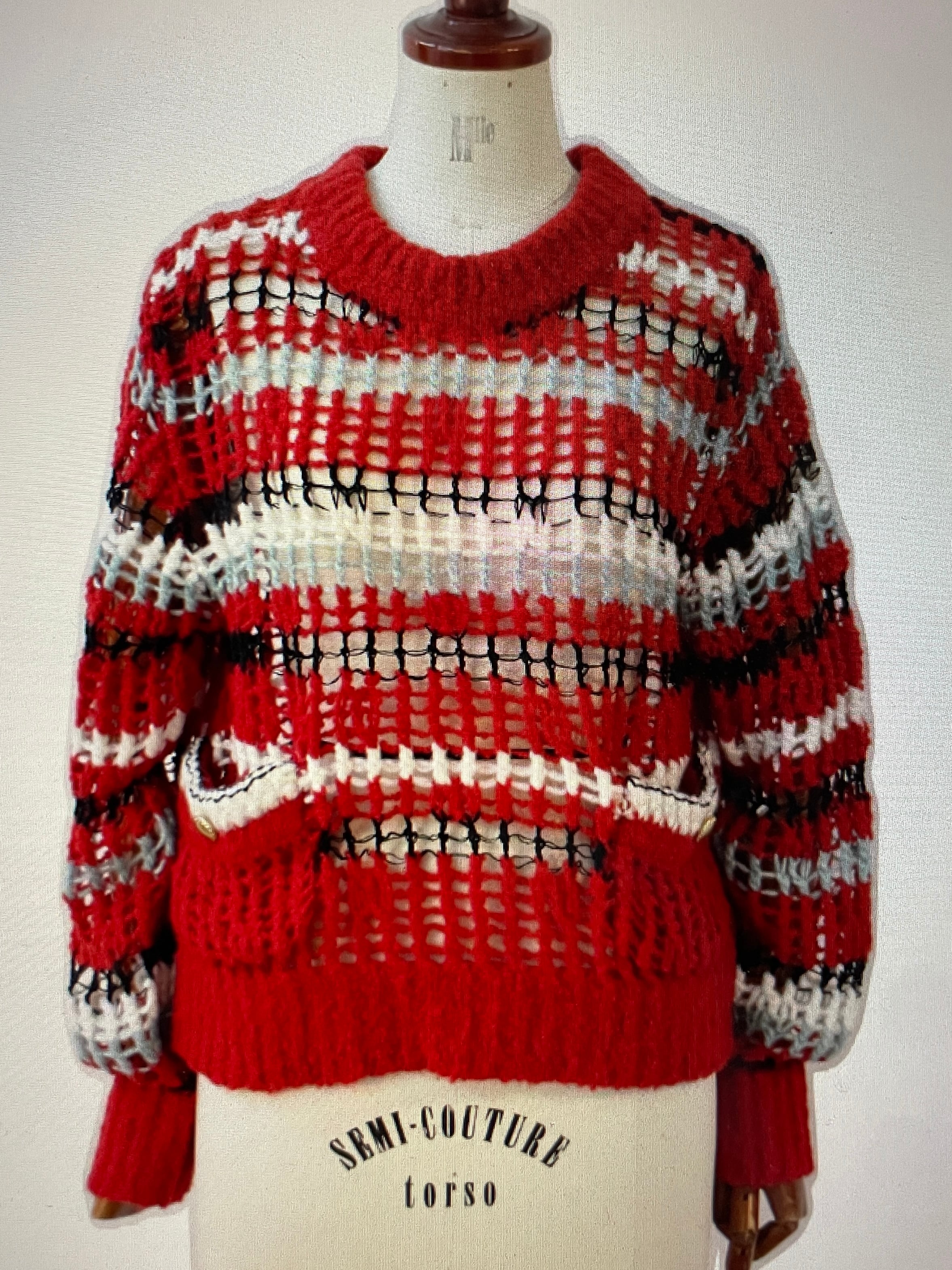 boussole <62F1-018> 1.5G Square mesh knit tweed