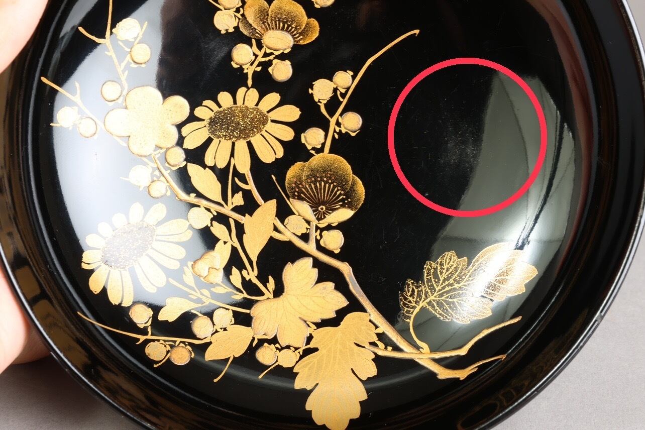 黒塗 四君子蒔絵 吸物椀 | (有)新原美術
