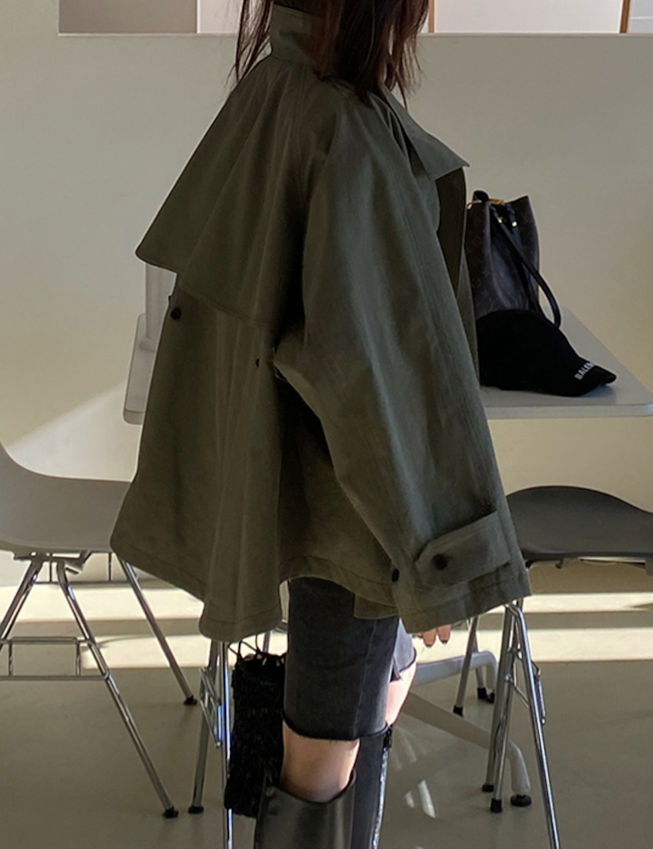 【新作5%OFF・3日間】Merci Half Trench-Coat_2colors