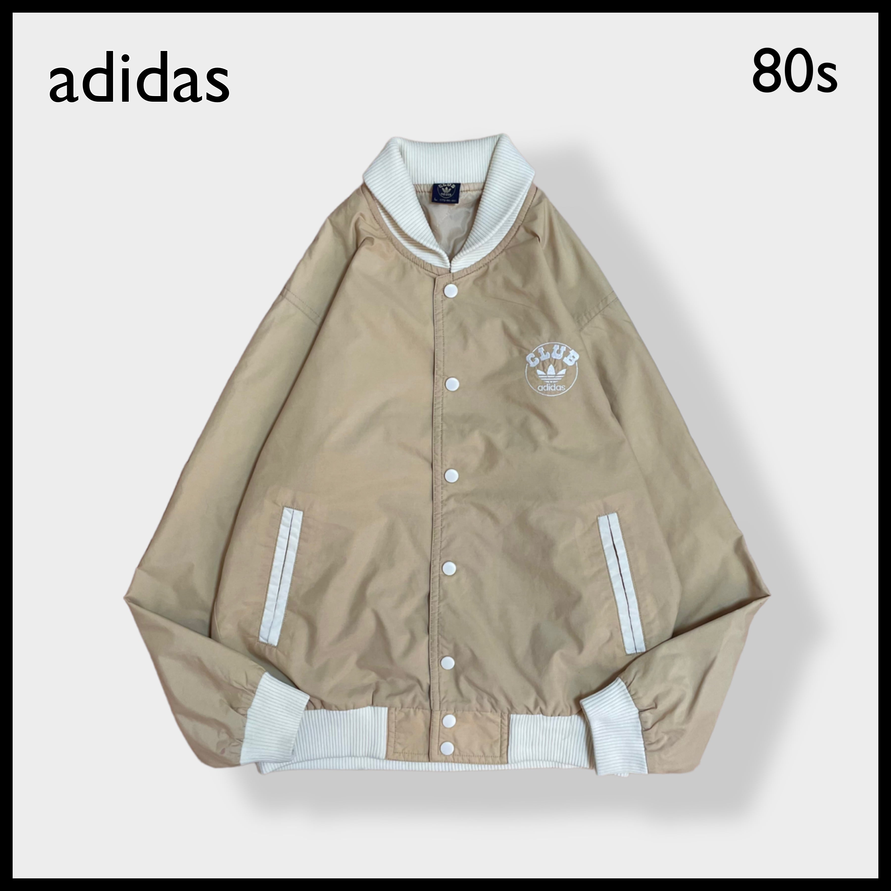 adidas】80s デサント製 正規品 ナイロンジャケット スタジャン