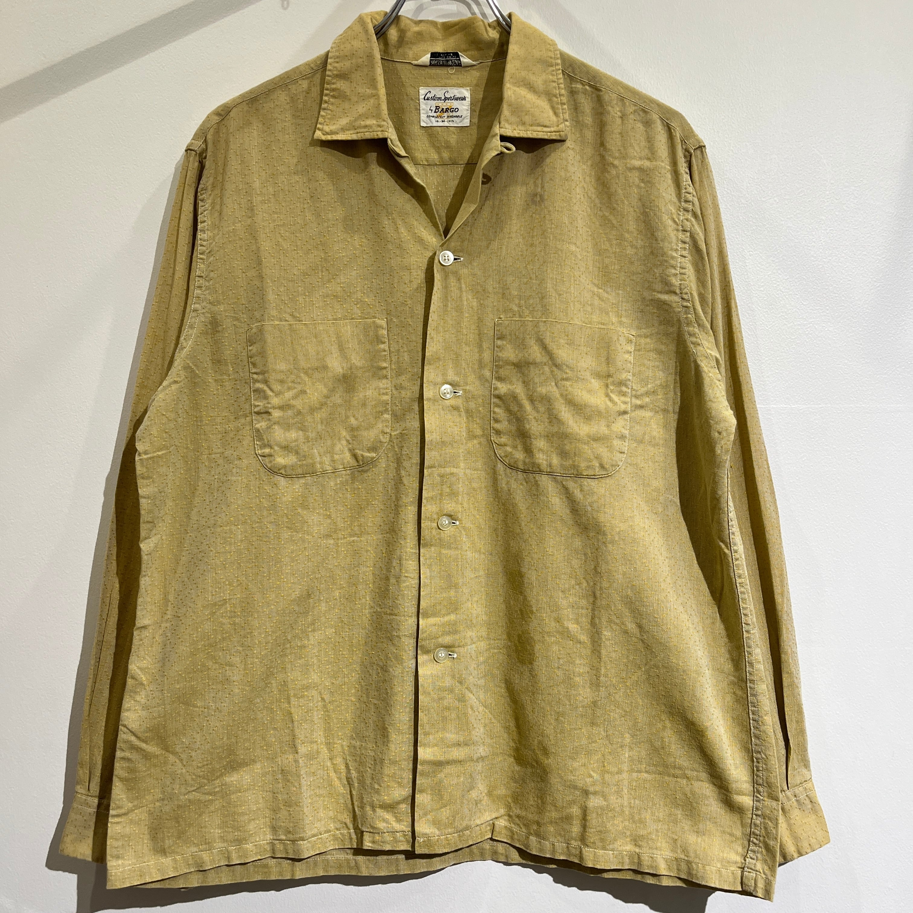 60年代 シャツ 襟 60s vintege rayon shirt 開襟 レーヨンシャツ 公式通販
