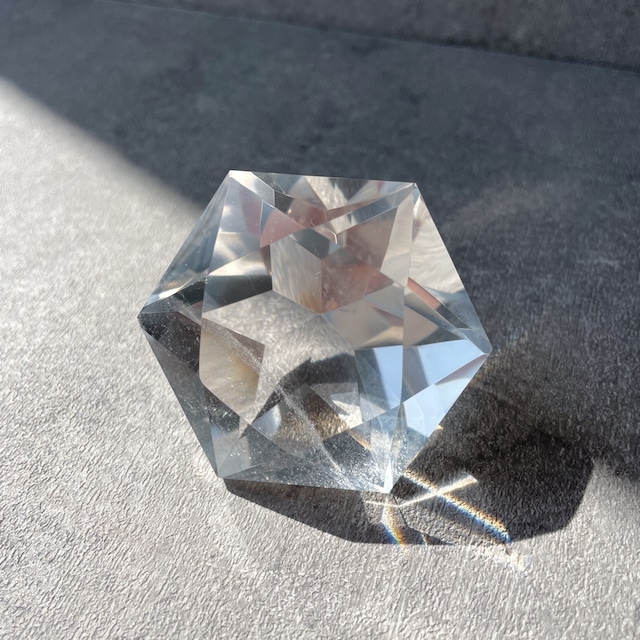 【高品質】透明感◎ミナスジェライス産クリアクォーツ ダイヤモンドカット03◇Clear Quartz Diamond◇天然石・鉱物・パワーストーン