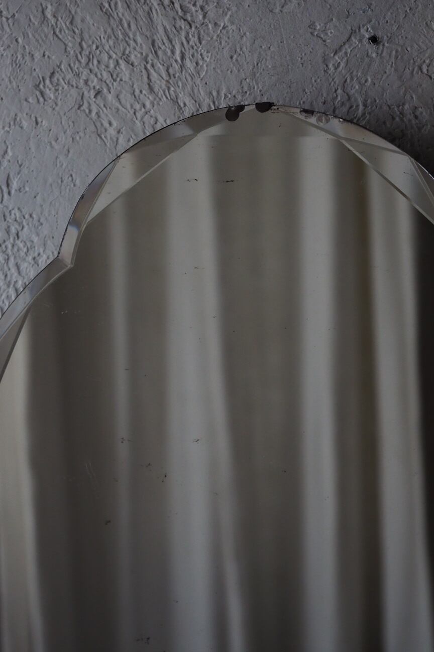 カットガラスオーバルミラー-antique oval mirror | アンティーク