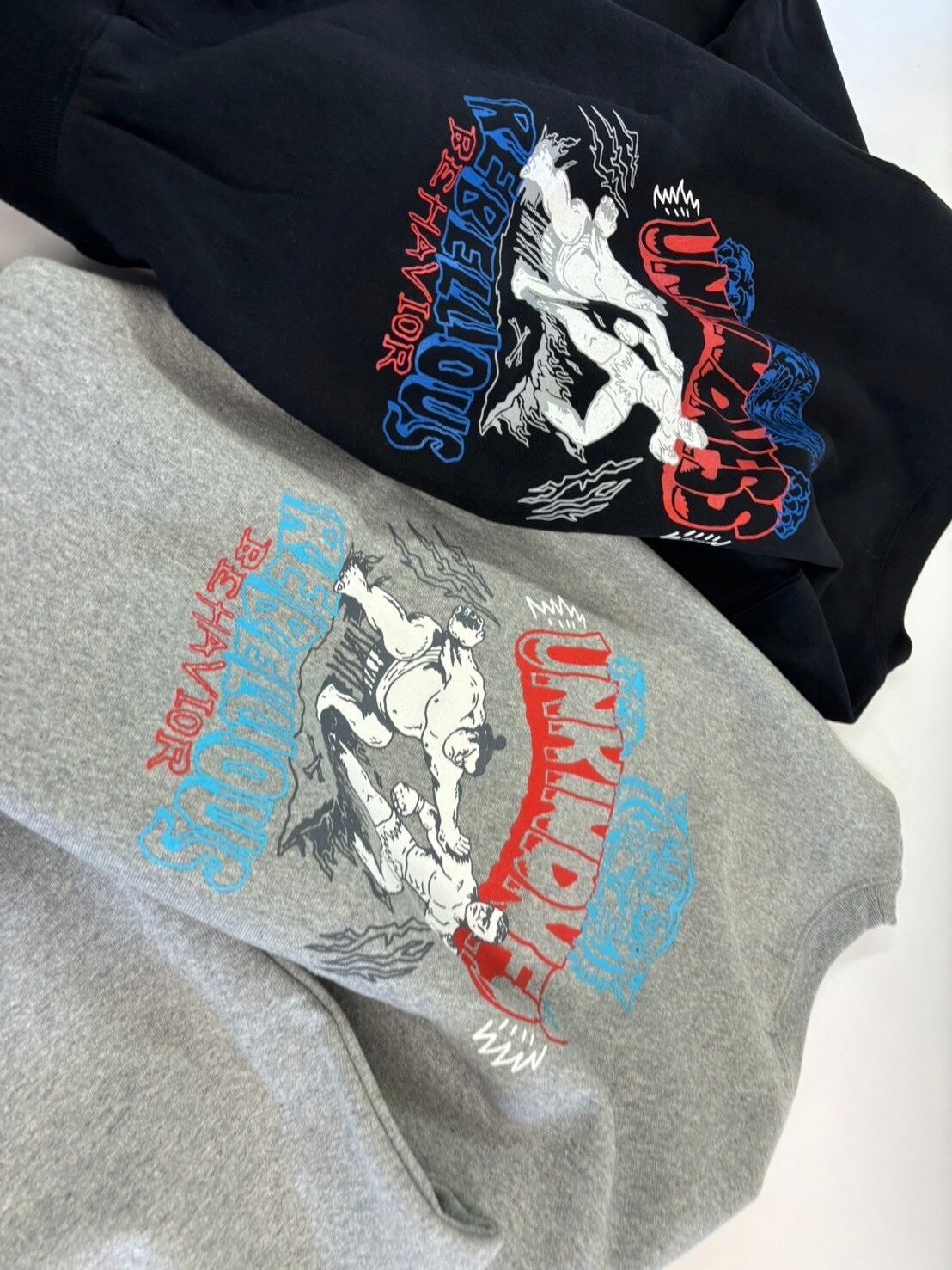 ☆REBELLIOUS BEHAVIOR☆ コラボ スエット 【ミックスグレー
