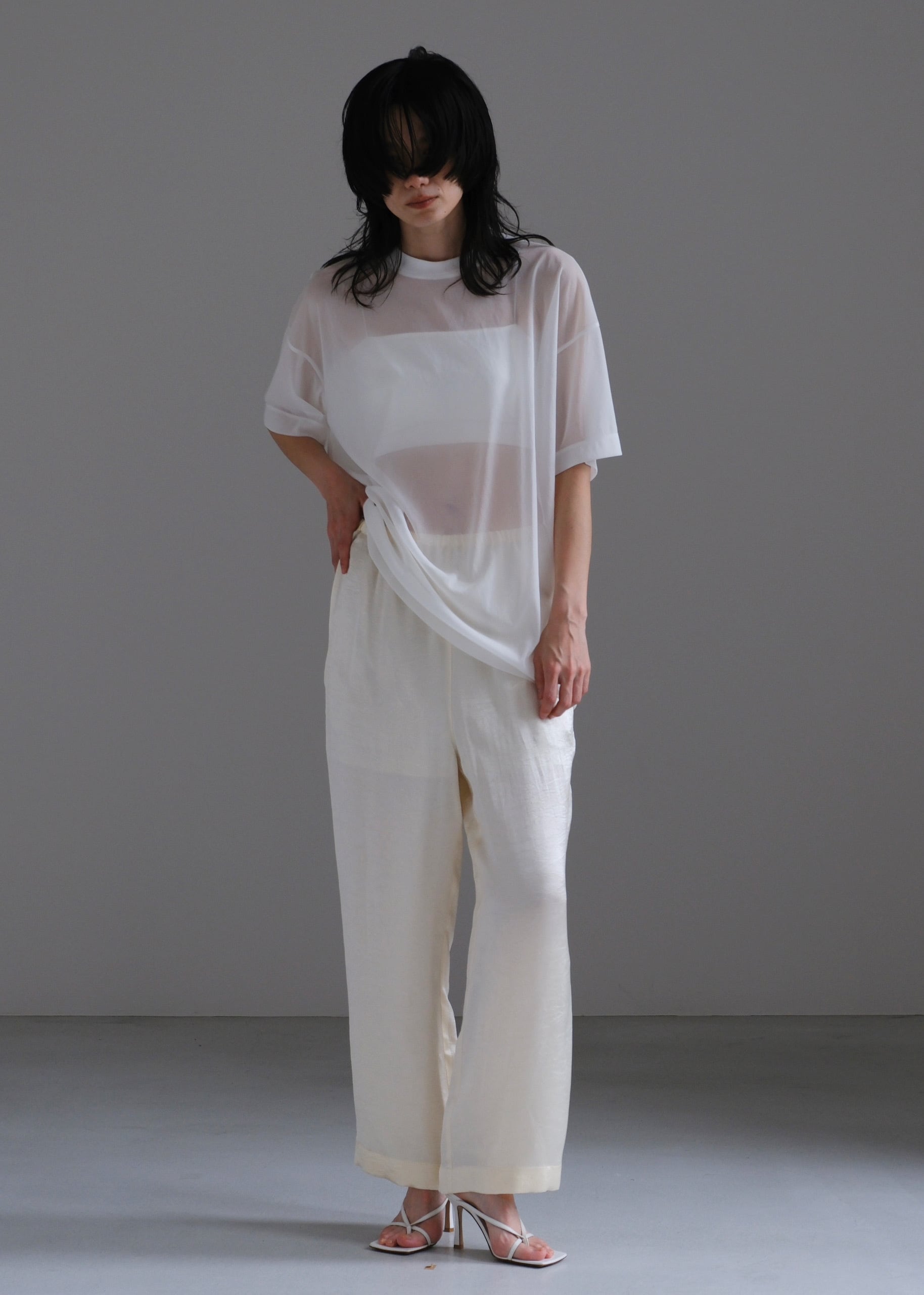 wrinkle satin pants - made in Japan - | aéré