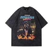 VINTAGE ストリート 燃える犬 Tシャツ T204