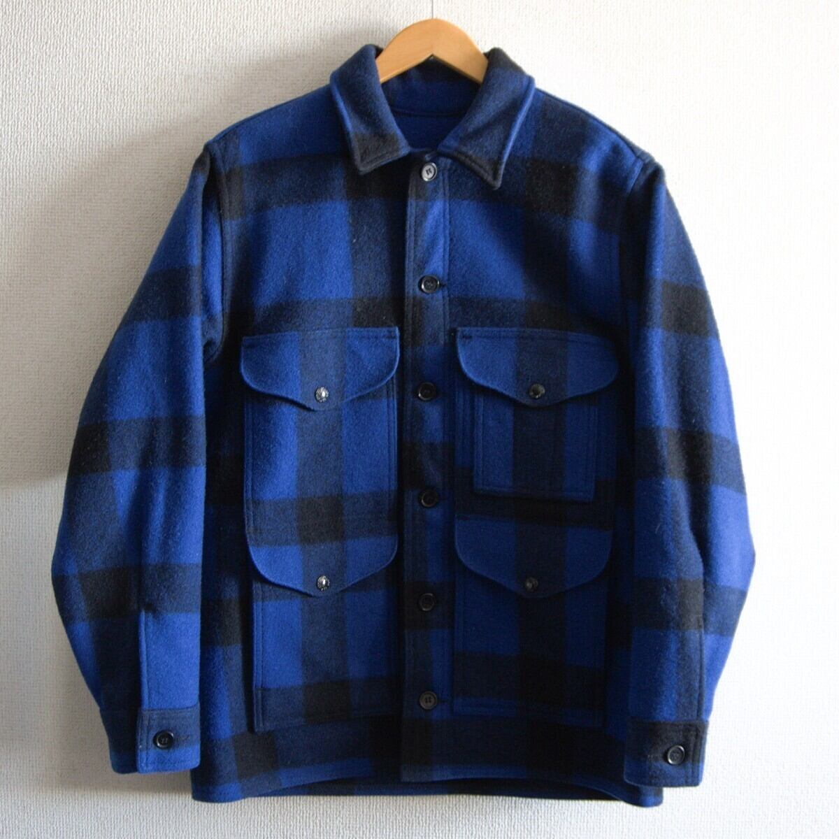 【美品】FILSON【マッキーノクルーザージャケット】40 ブルー チェック USA製 フィルソン 26020001 美品】FILSON【マッキーノクルーザージャケット】40 ブルー チェック
