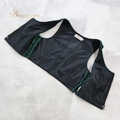 フォークダンス 衣装 ベスト グリーン系 シスターズ シンプル チロリアン カントリー sisters 日本製 落ち着いた色 緑 シック トップス 上品 かわいい