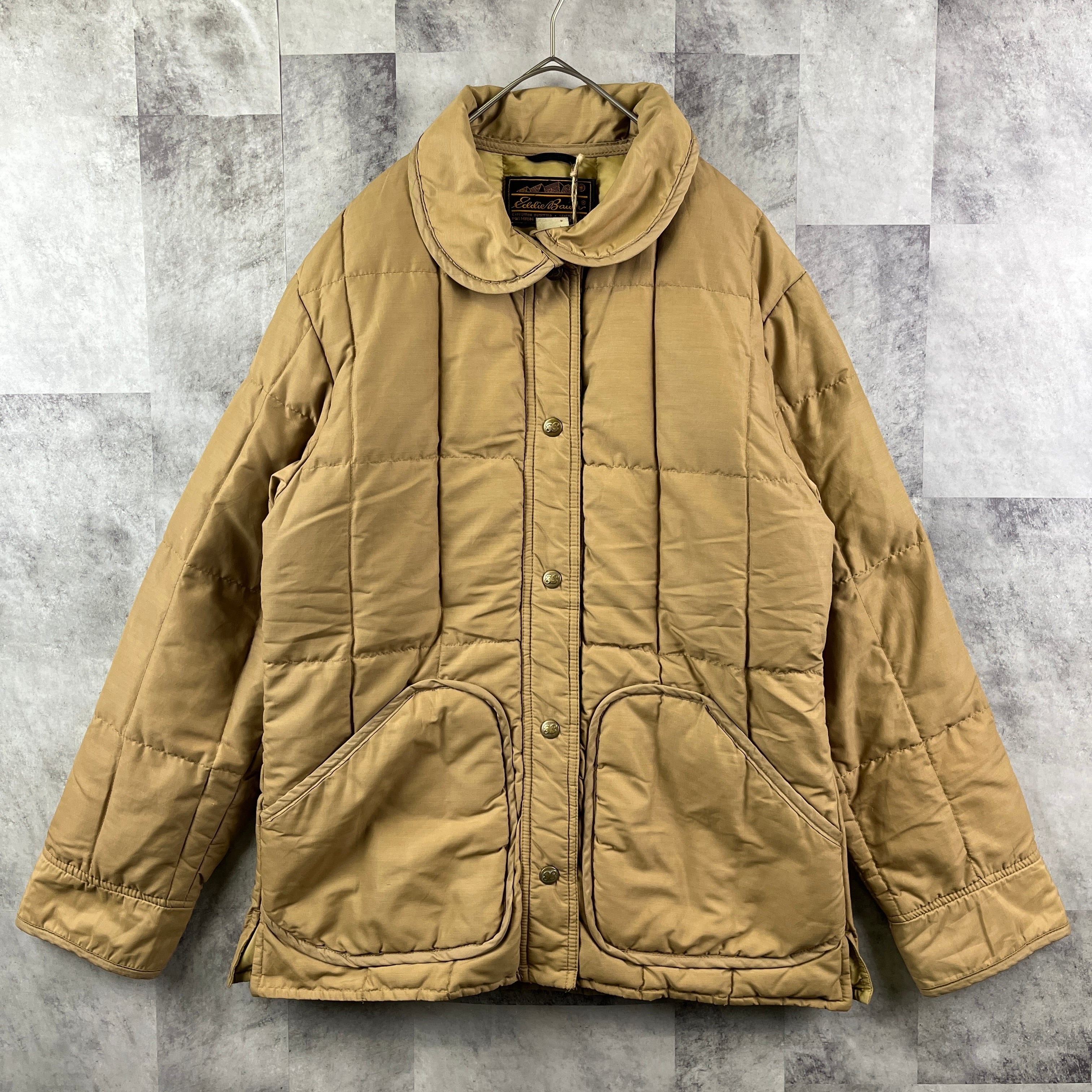 LADYS】70s USA製 Eddie Bauer キルティングジャケット ベージュ L相当