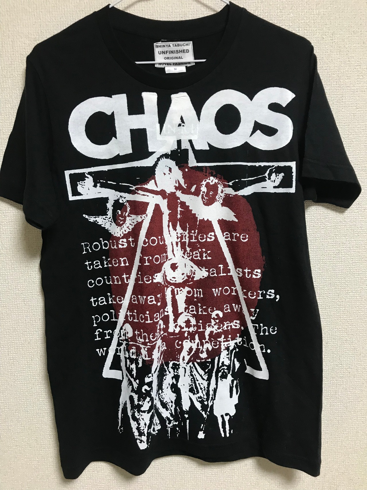 UNFINISHED縦社会Tシャツブラック