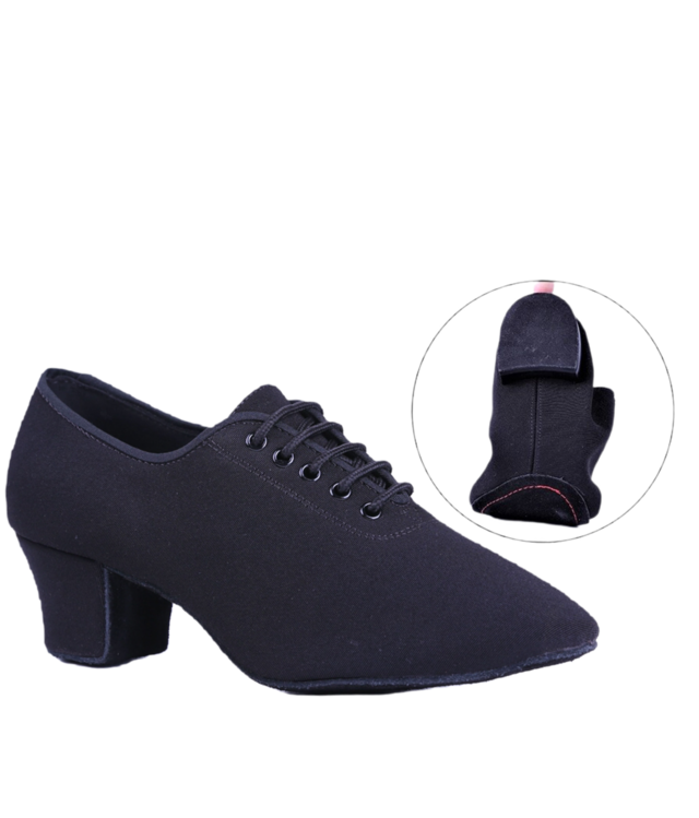 BDdance T1B ティーチング スプリット キャンバス ブラック 5cm ダブルワイド幅 競技 社交ダンス シューズ ダンスシューズ