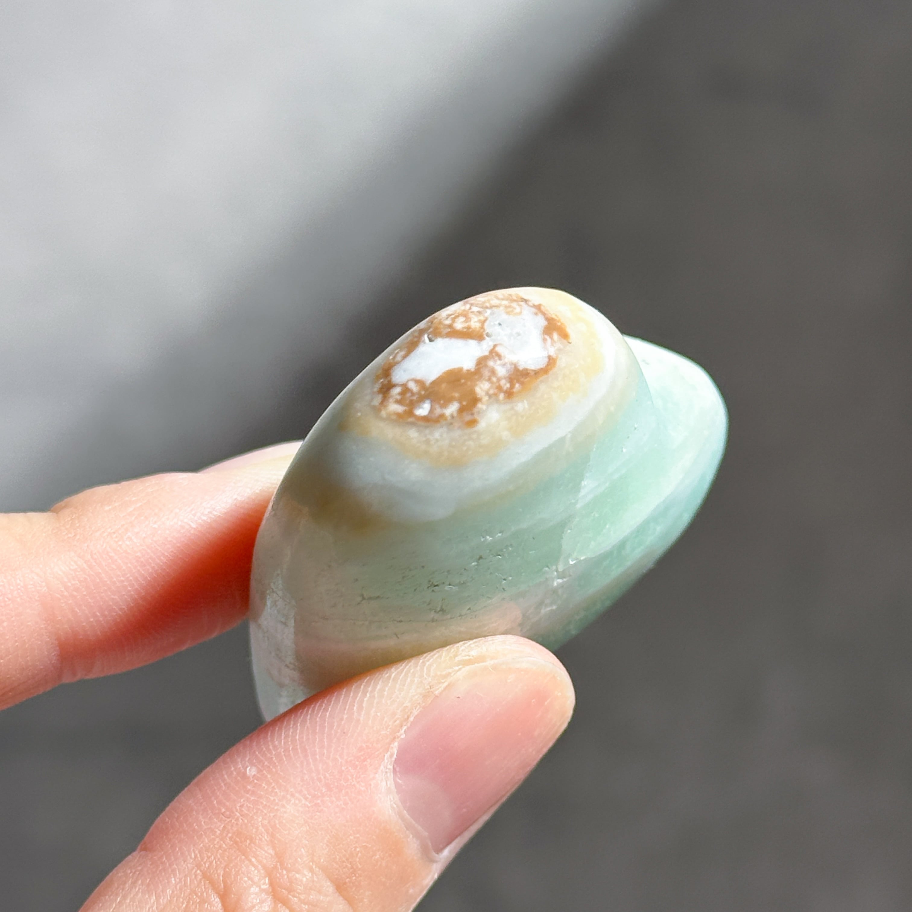 カリビアンブルーカルサイト ハート 41◇ Caribbian Blue Calcite