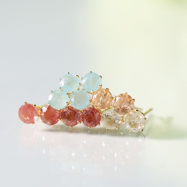 【訳あり】淡色希少石たちのひと粒ピアス｜4mm｜選べるピアス金具 アレルギー対応