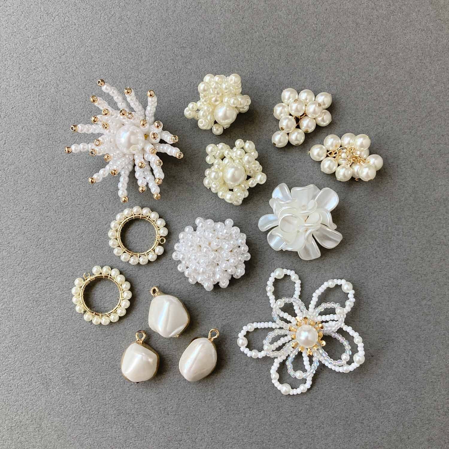 ビーズフープのお花シャワー台パーツ | Dua-アクセサリーパーツショップ