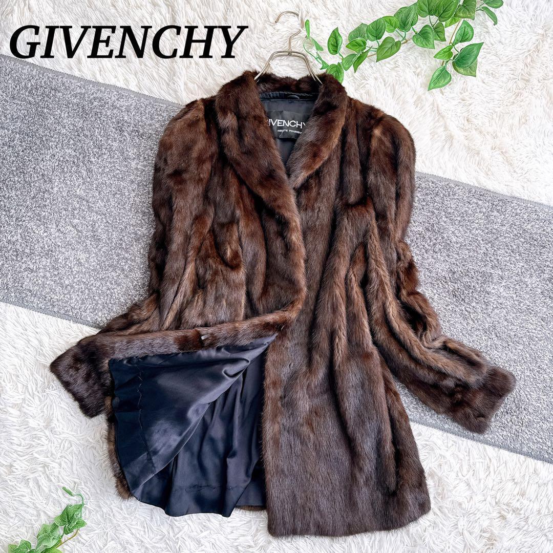 極美品☆MG sable MINK ミンク 裏地刺繍デザイン 本毛皮コート