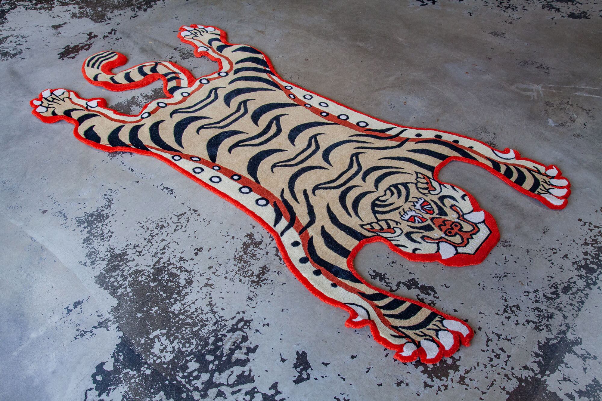 Tibetan Tiger Rug 《Lサイズ•ウール・NIGOモデル047》チベタン