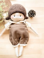 着せ替え人形 女の子クリスマスプレゼント カウントリードール ぬいぐるみ brownhair サロペット可愛い thumbnail 1