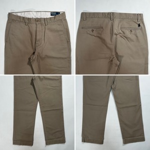 12687 POLO ポロ ラルフローレン チノパン オフホワイト 茶 W34
