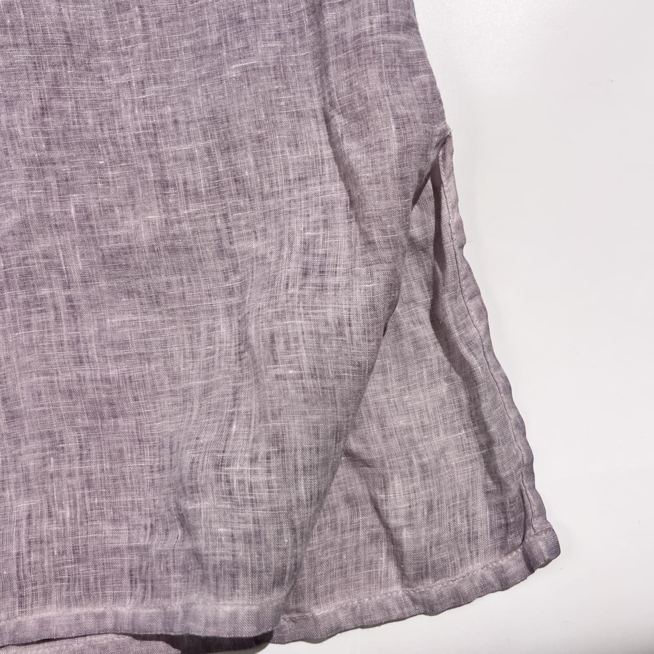 リネン100% イタリア製 ROSSO35 ロッソ35 ノースリーブ ワンピース 44/パープル グレー系 レディース