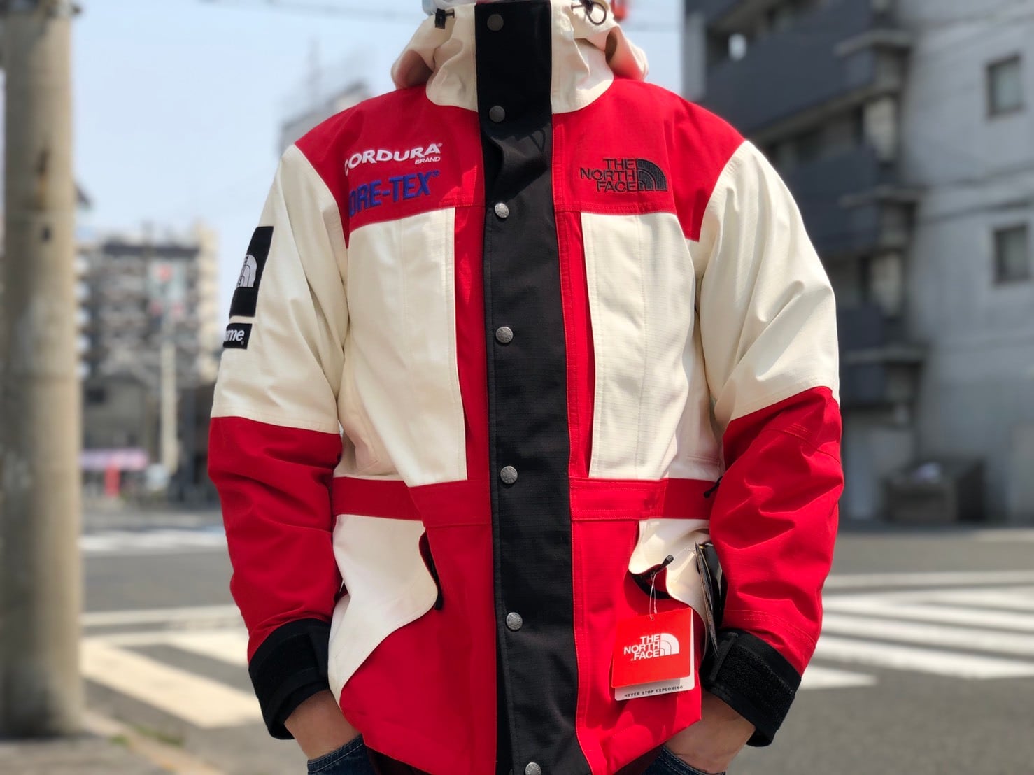 Supreme 18AW × THE NORTH FACE Expedition Jacket White 59409 ...