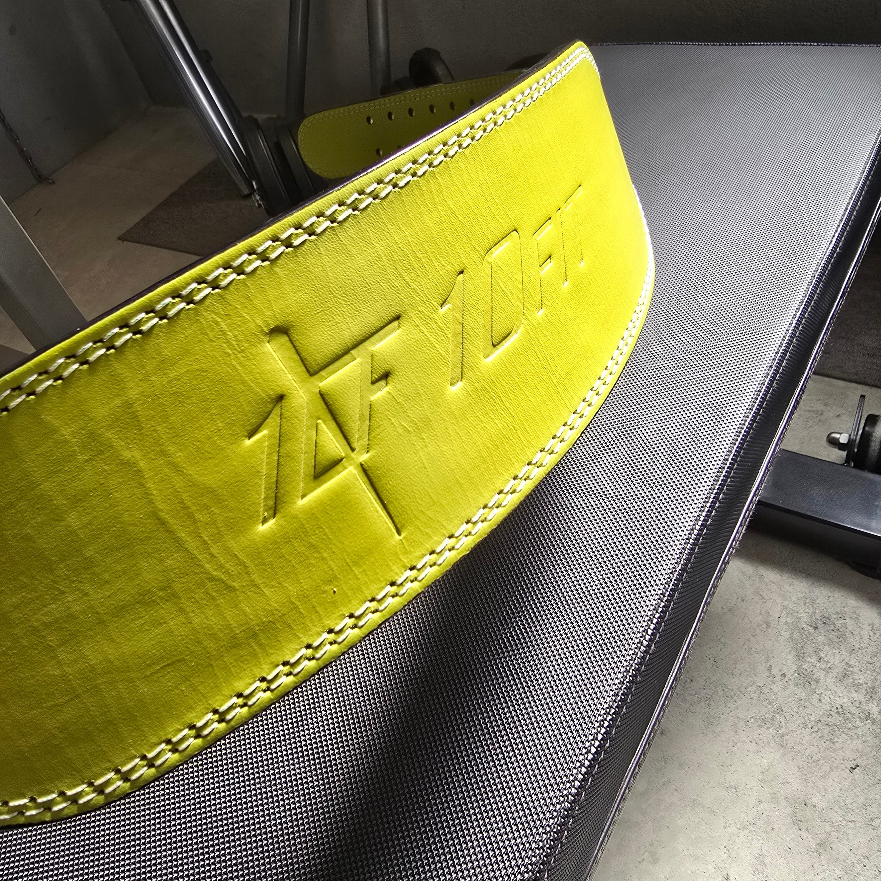 10FIT トレーニングパワーベルト 本革スエード カーキ 10FIT TE-125 トレーニングベルト リフティングベルト パワーベルト