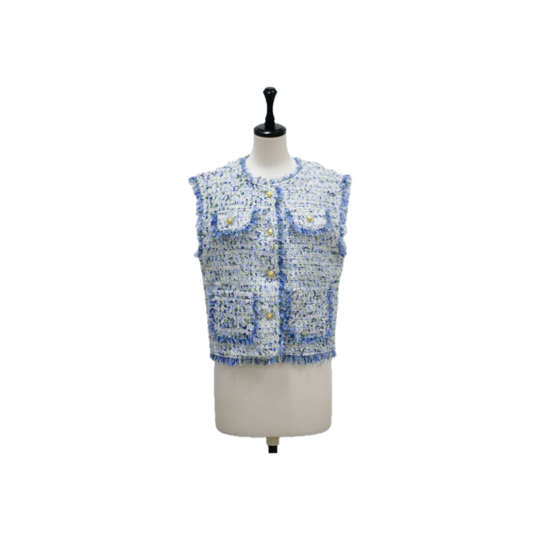Grace fringe tweed vest