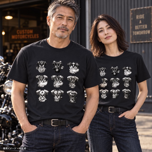 ハーレー乗りしか分からないTシャツ【ブラック】