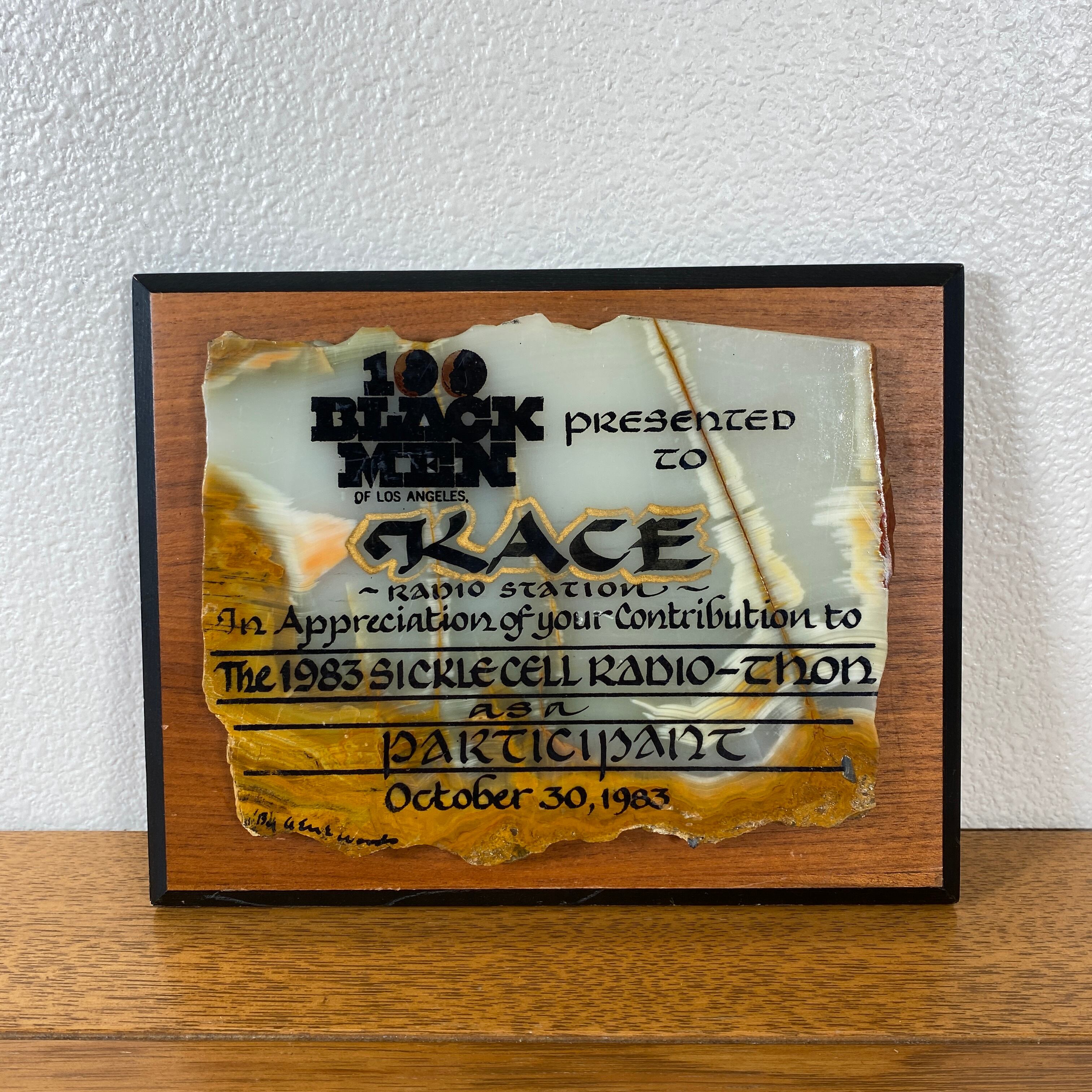 #974 ビンテージ ウォールアート ロサンゼルスラジオ 記念品 1983年