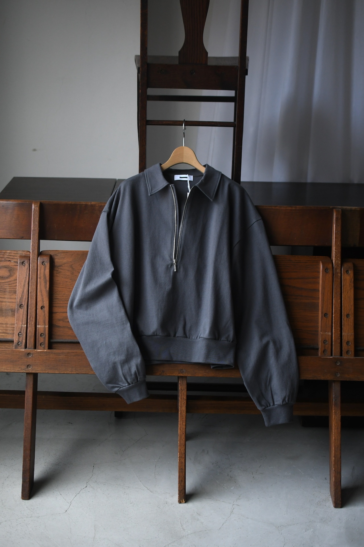 REVERBERATE / HALF ZIP JERSEY (D.GRAY)