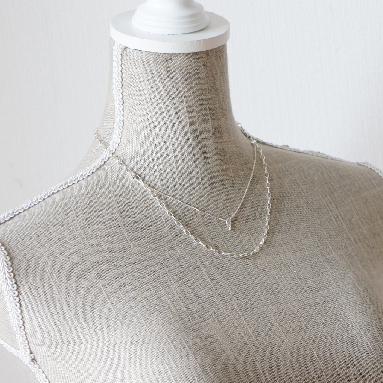【 しずく品 】 しずくネックレス2連SV925シルバーdrn3 | 銀工房wanling online shop