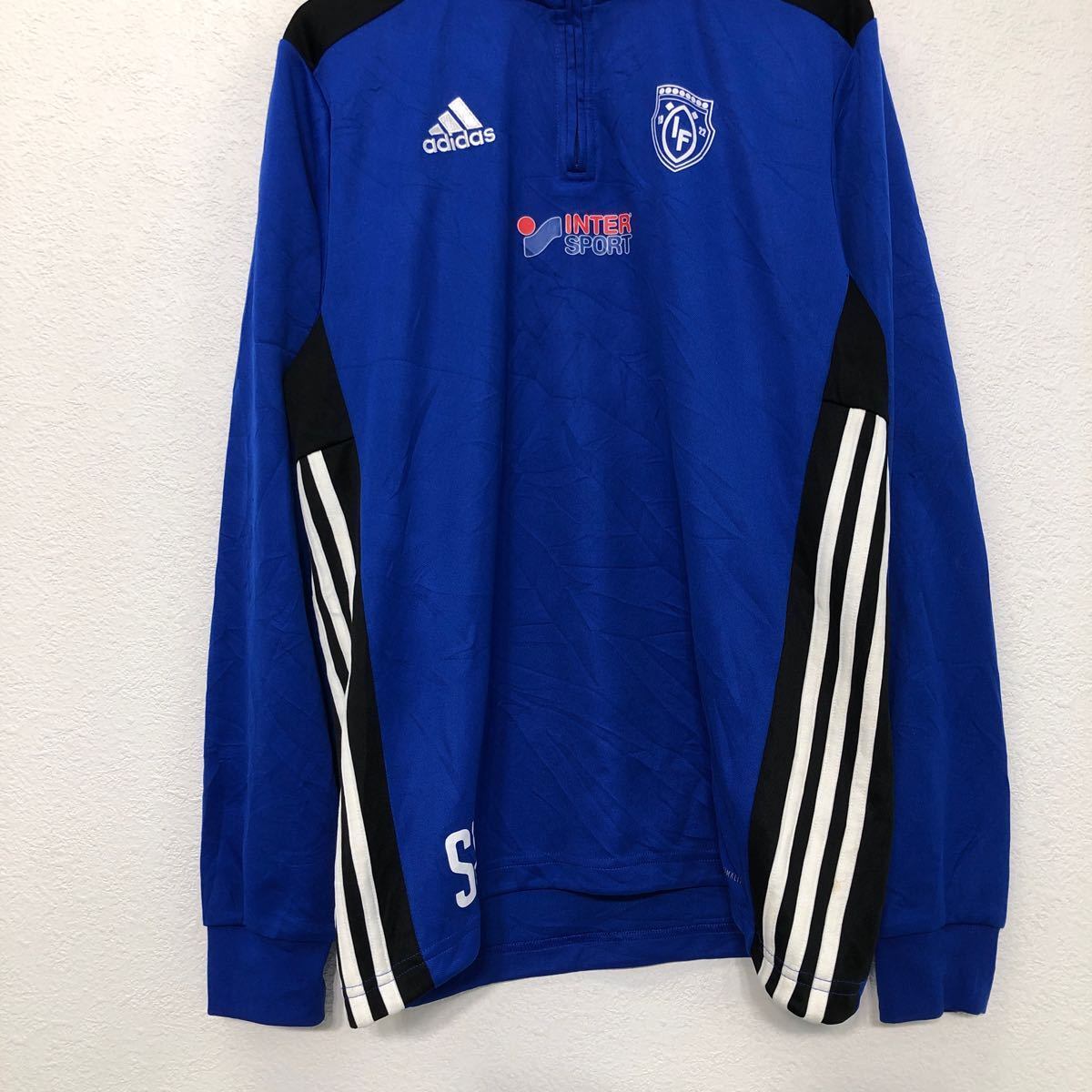 adidas ジャージ M ブルー ブラック ホワイト アディダス ハーフ