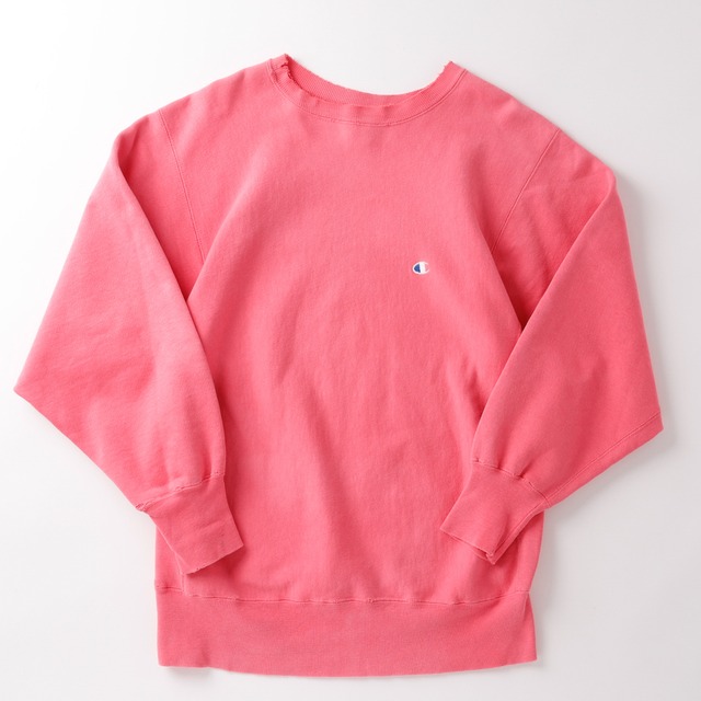 【逸品】90s champion Reverse Weave Crew fade pink Vintage／ヴィンテージ チャンピオン リバースウィーブ 地厚 スウェット USA製 フェード ピンク ビッグサイズ XL