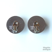 ヴィンテージ トシカネジュエリー 有田焼 竹文様 イヤリング