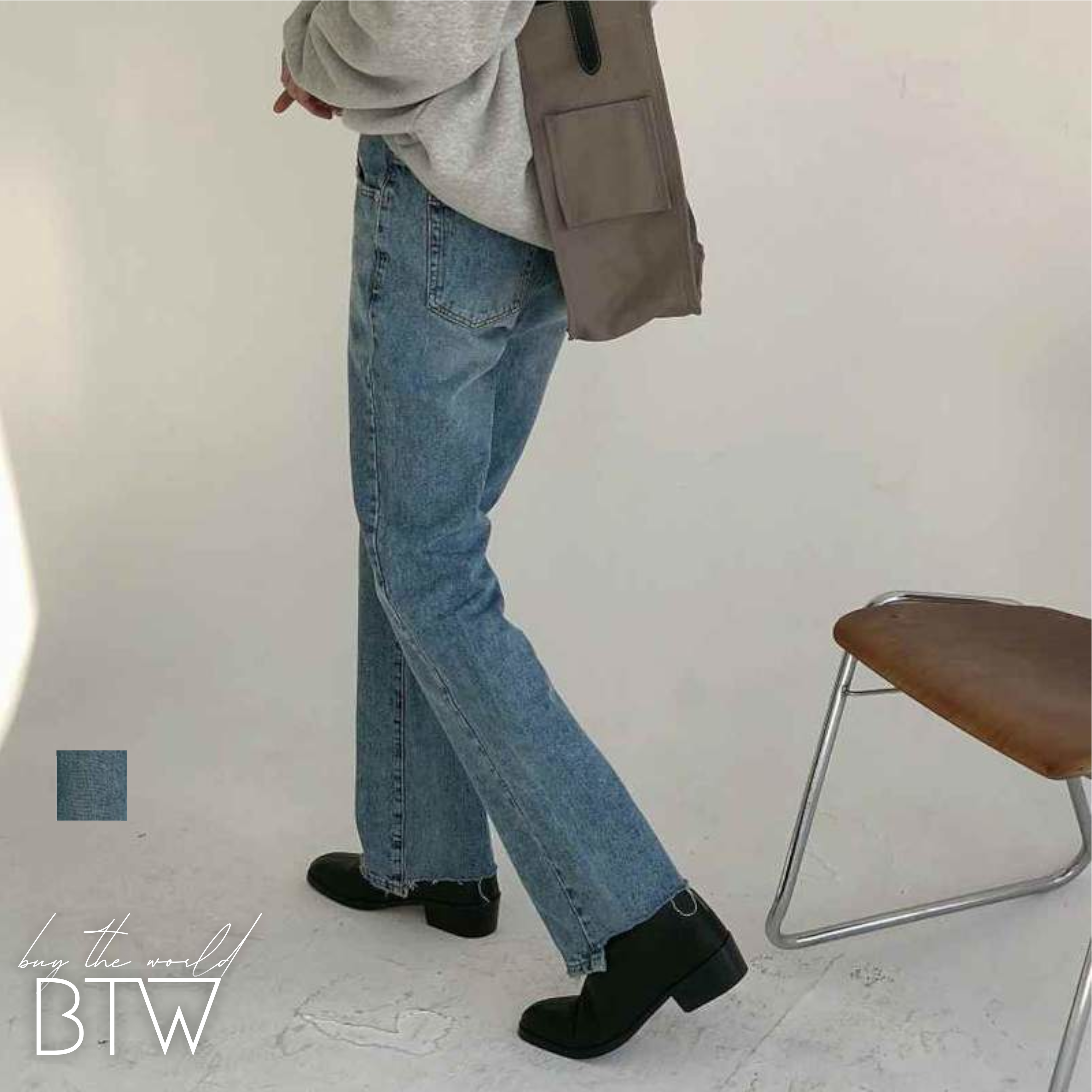 韓国メンズファッション Bw876 メンズ ブーツカット フレア デニム ジーンズ カットオフ シンプル カジュアル 韓国メンズ服 流行プチプラ 韓国メンズファッション新作通販 Buy The World
