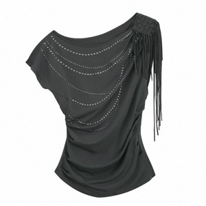 [DoublePunch] Loose Pleated Hanging Diamond Top