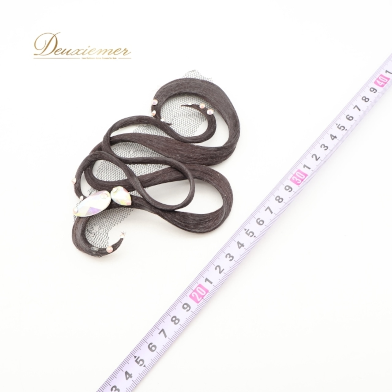 社交ダンス 小物 多美咲 ヘアオーナメント ビジュー ヘアアクセサリー つけ毛 つけ髪 デモ 競技 パーティ 発表会 ブラック系 ブラウン系 ヘアスタイル ダンス衣装 オシャレ コサージュ クリスタル ヘアセット フェスティバル