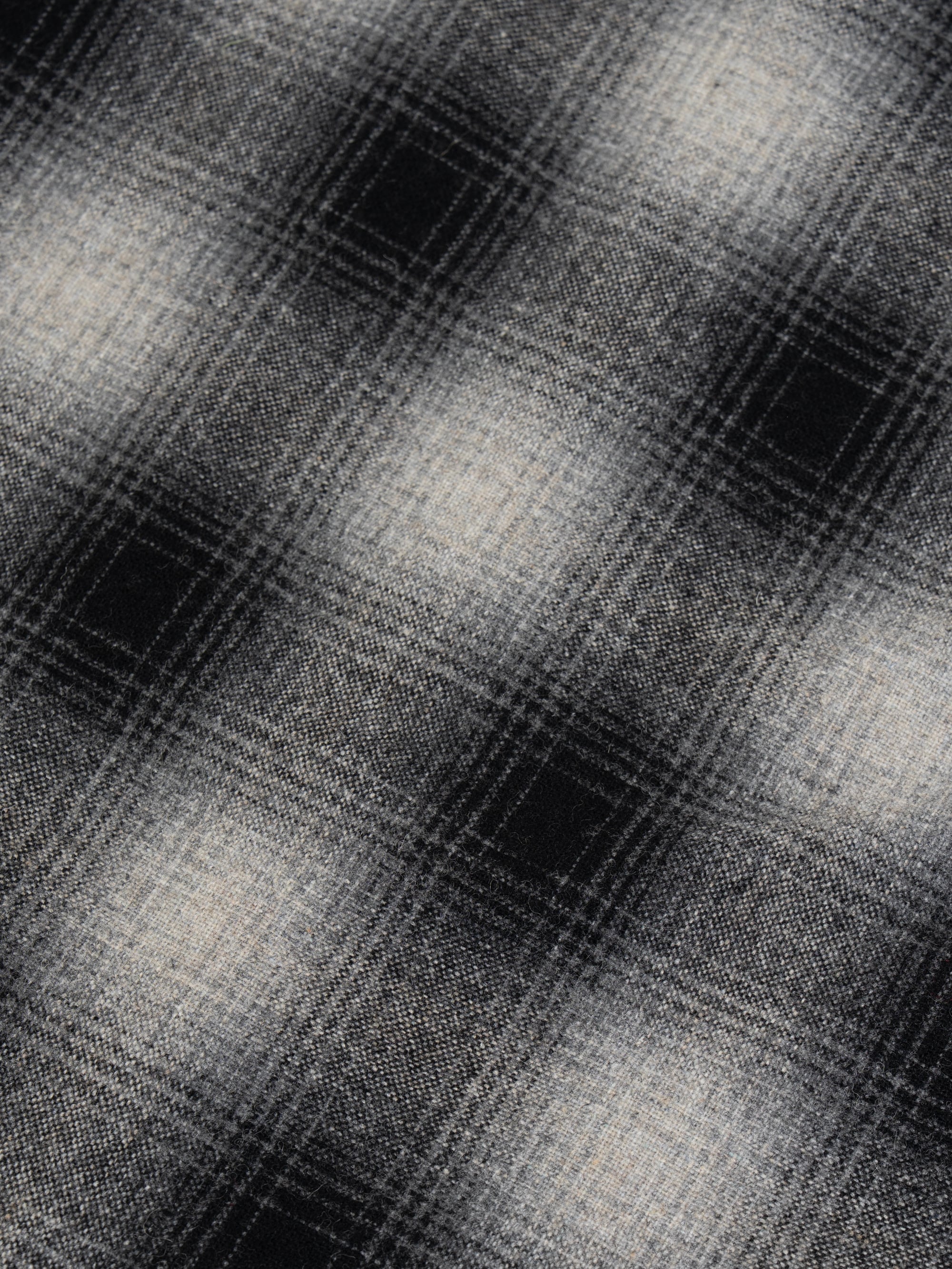 Ombre Check Shirt Jacket (white×black) | OVY