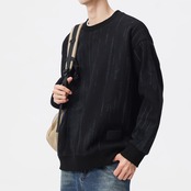 ラウンドネック 長袖ニット af0312