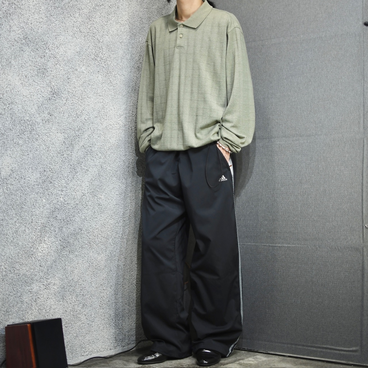 adidas side line wide nylon pants