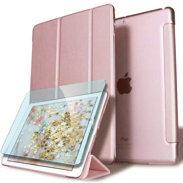 GWAAN【強化ガラスフィルム付き(ブルーライトカット)】iPad 10.2インチ 第9世代 第8世代 第7世代 (2021/2020/2019) と互換性あり スマートカバー ケース 背面半透明 オートスリープ機能 軽量 薄型 ハードタイプ A2602 A2604 A2603 A2605 A2197 A2200 A2198 A2270 A2428 A2429 A2430
