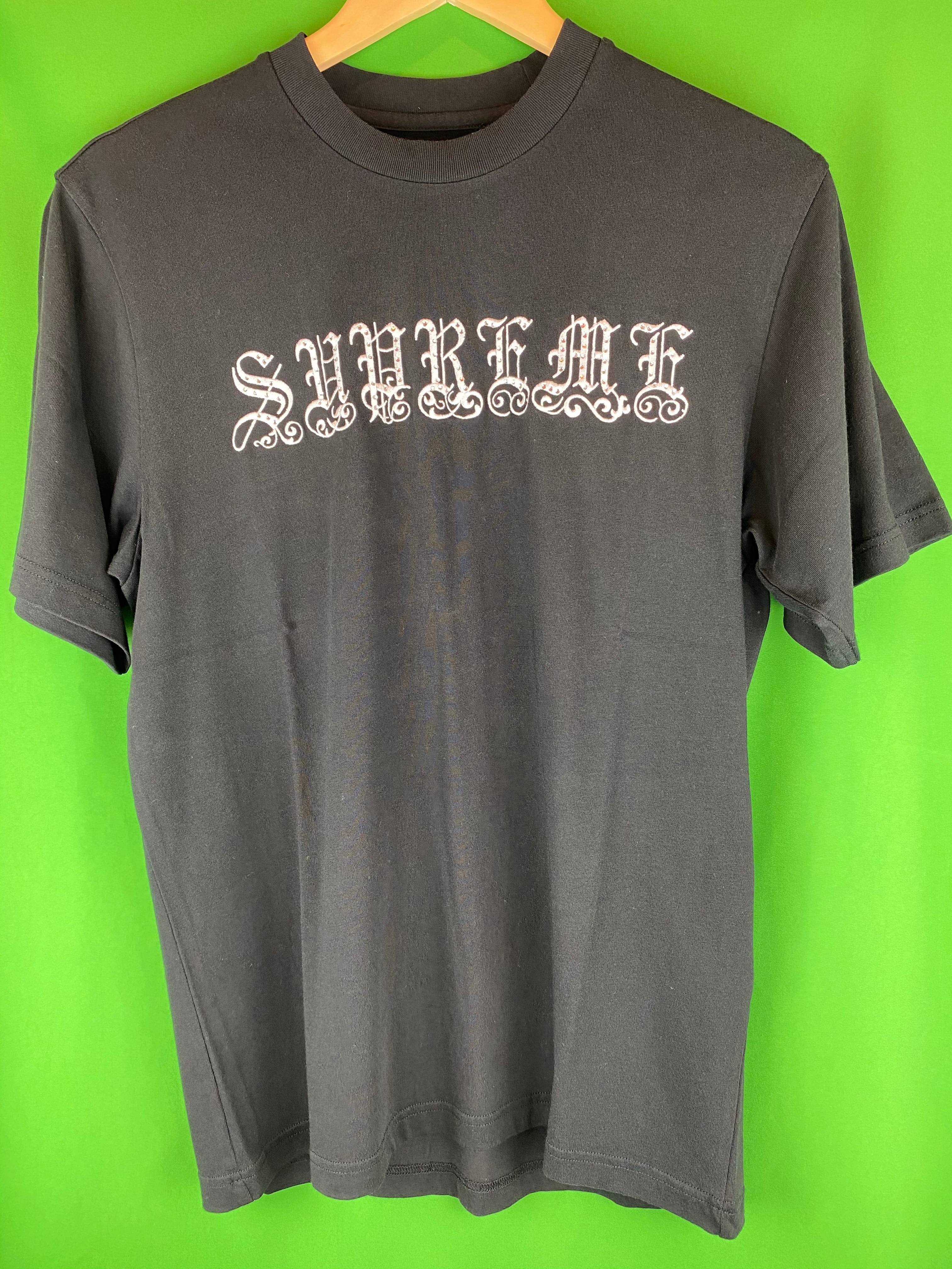 Supreme Old English S/S Top Tee Black Ｌ