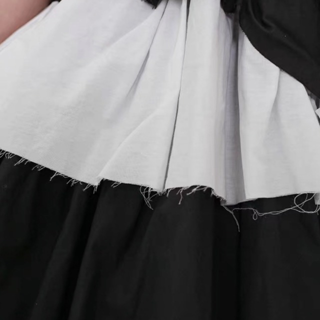 Monochrome tiered one-piece【2color】 C1497