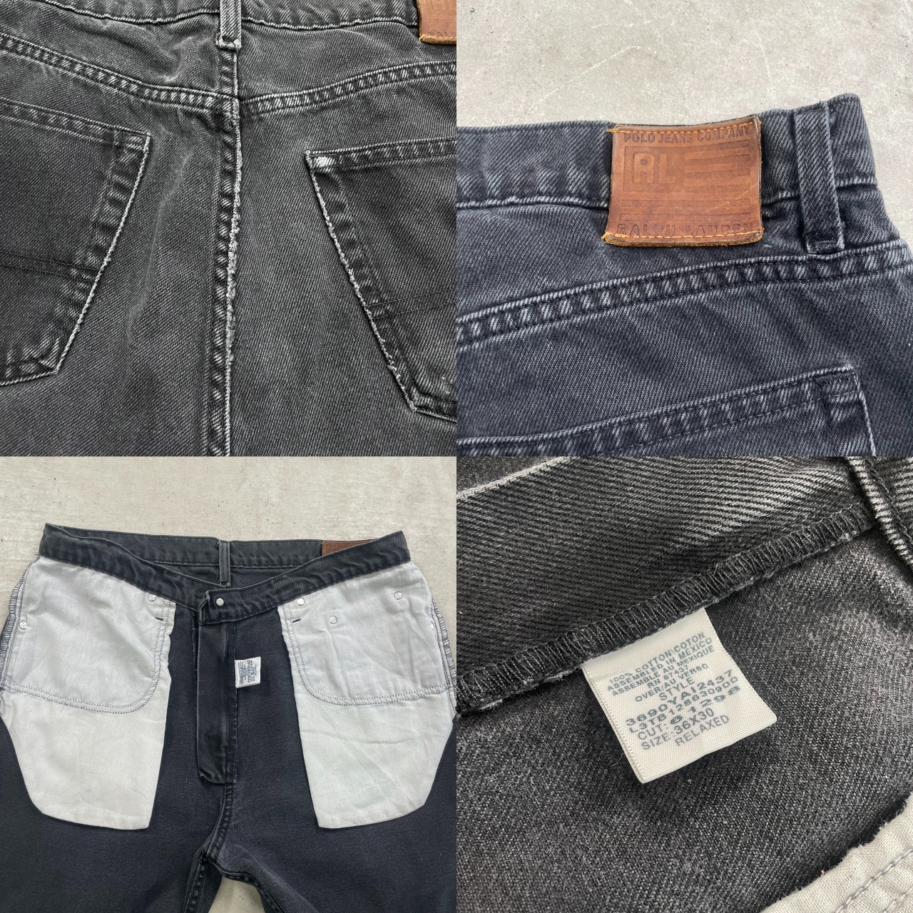 00年代 Polo Ralph Lauren ポロラルフローレン テーパード ブラック 