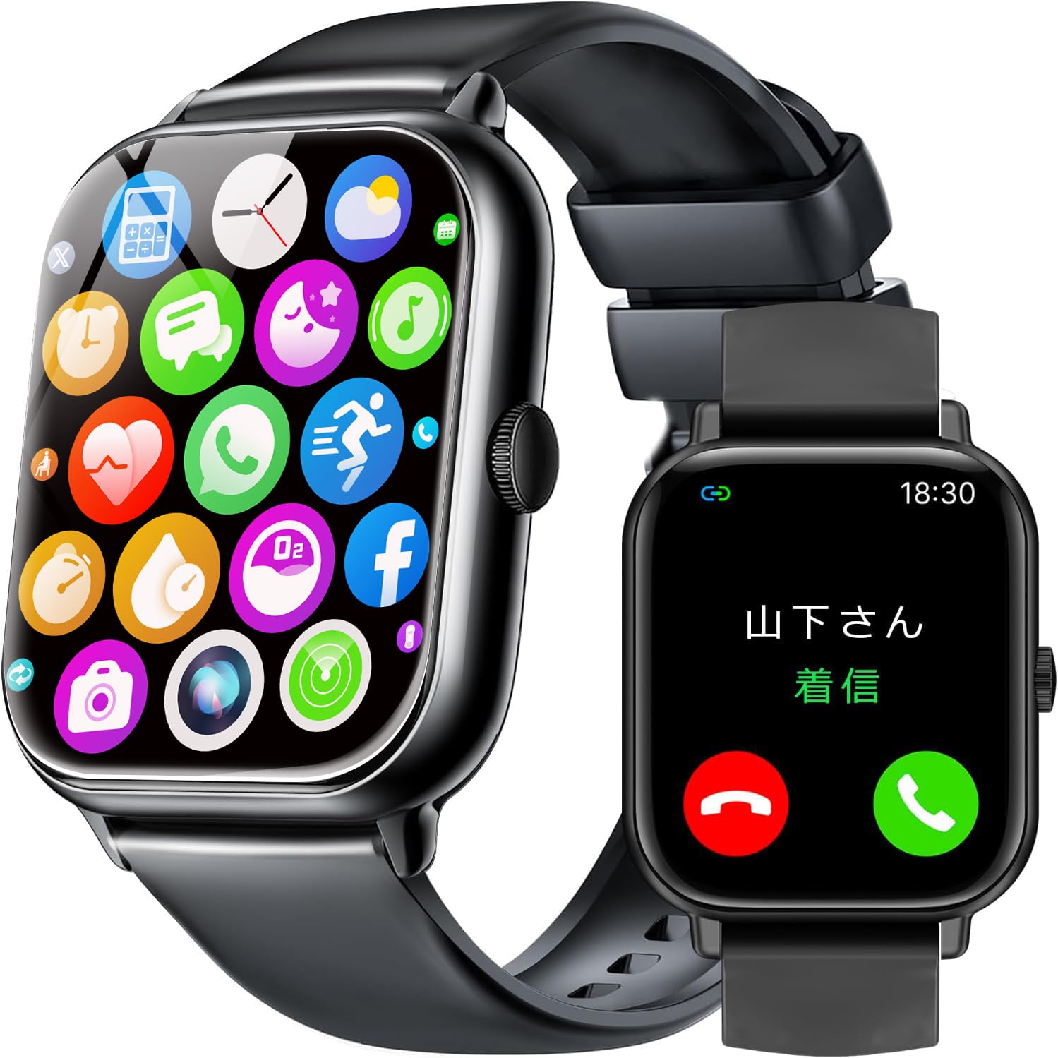 【在庫処分】スマートウォッチ【2026 新バージョン】iPhone対応 アンドロイド対応 Bluetooth通話機能付き 1.83インチ大画面 SMS/Lineメッセージ通知 htrahy 活動量計 腕時計 スポーツウォッチ 多種類運動モード 多種類文字盤 薄型軽量 天気予報 音楽再生 Smart Watch レディース メンズ (L1)