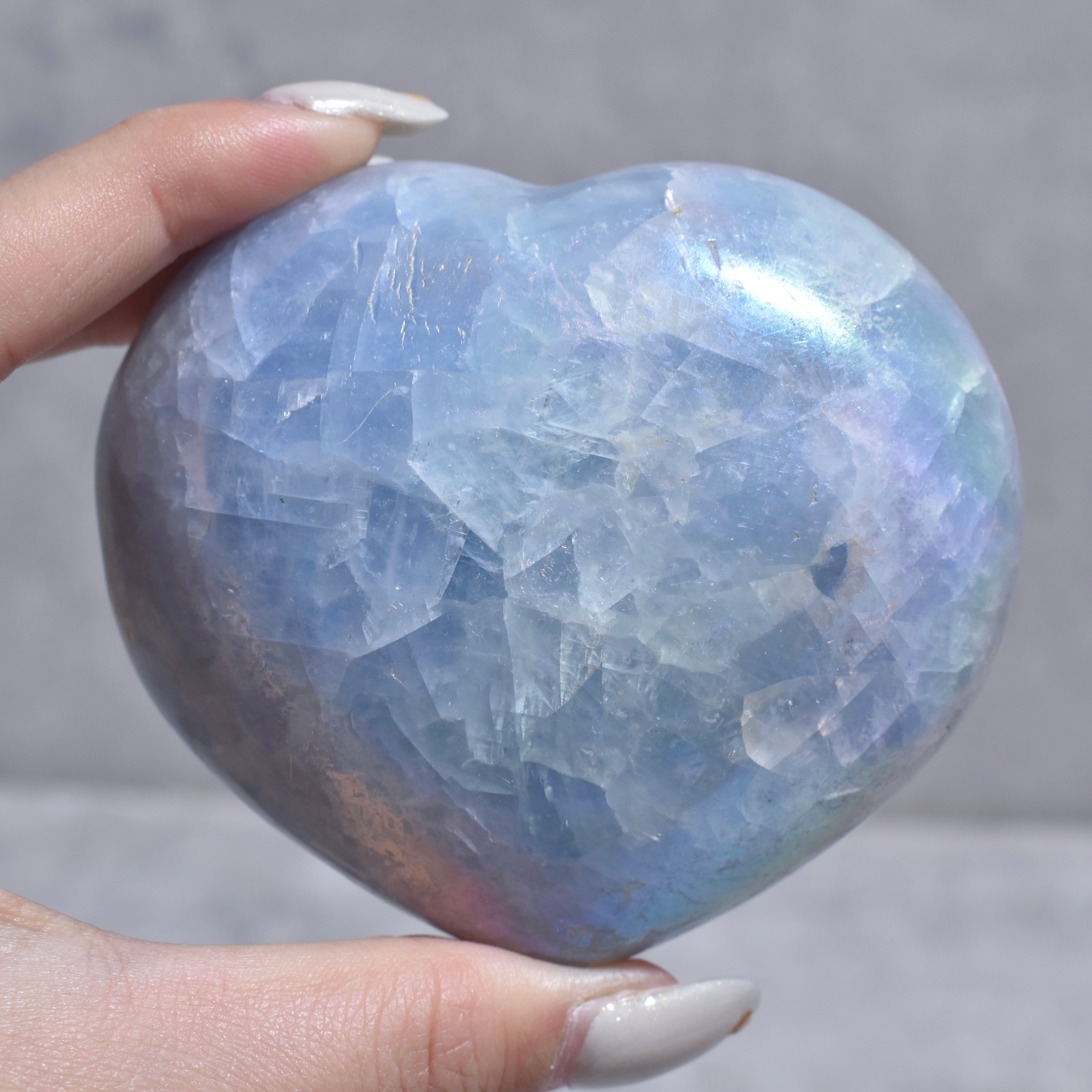 エンジェルオーラセレスタイト ハート02♡ Angel Aura Celestite